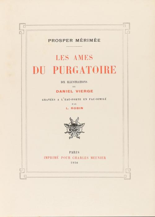 1910. LIBRO. (BIBLIOFILIA). MÉRIMÉE, PROSPER:. LES AMES DU P