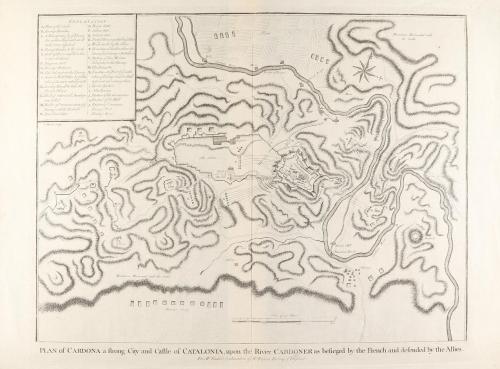 1744. MAPA. (CARDONA). TINDAL:. PLAN OF CARDONA A STRONG CIT