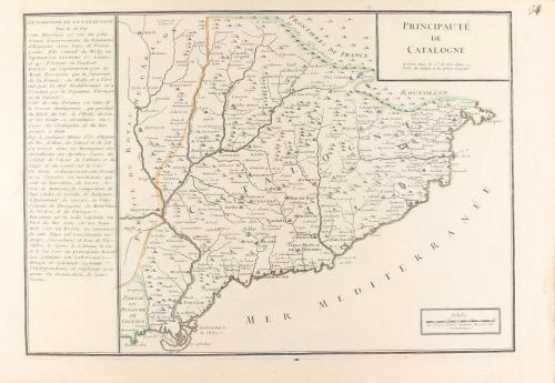 1705. MAPA. (CATALUNYA). FER, NICOLAS DE:. PRINCIPAUTÉ DE CA