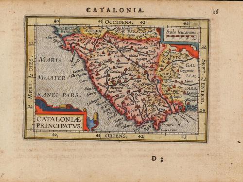 1609. MAPA. (CATALUNYA). ORTELIUS, A.:. CATALONIAE PRINCIPAT