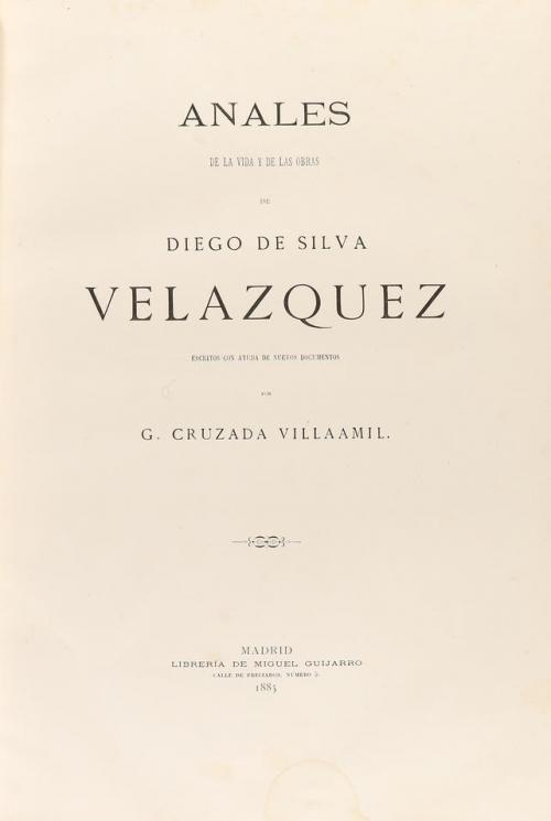 1885. LIBRO. (ARTE). CRUZADA VILLAAMIL, G.:. ANALES DE LA VI