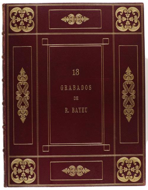 s. XIX. GRABADO. (ARTE-ENCUADERNACIÓN). BAYEU, R.:. 13 GRABA