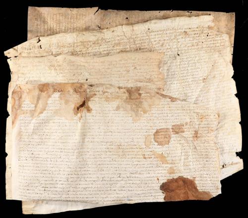 1450-1637. MANUSCRITO. CONJUNTO DE 5 MANUSCRITOS NOTARIALES 