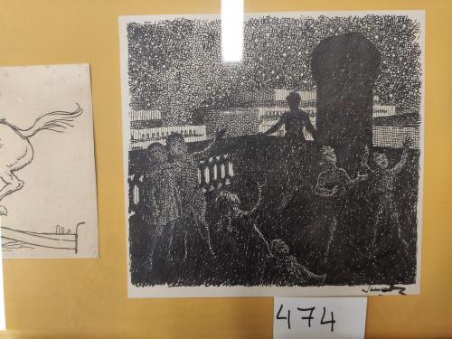 1910 ca. ORIGINAL ARTÍSTICO. JUNCEDA:. TRES DIBUJOS ORIGINAL