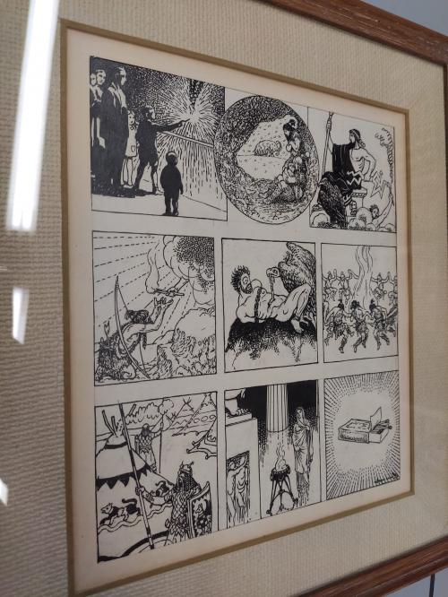 1910 ca. ORIGINAL ARTÍSTICO. JUNCEDA:. 9 VIÑETAS QUE NARRAN 