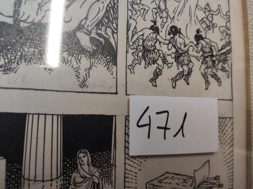 1910 ca. ORIGINAL ARTÍSTICO. JUNCEDA:. 9 VIÑETAS QUE NARRAN 