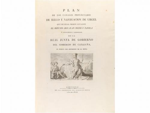 1816. LIBRO. (INGENIERÍA HIDRÁULICA). SOLER Y FANECA, JUAN:.