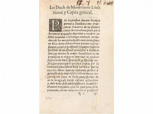 1605. LIBRO. (MEDICINA). [NAVARRO, MONTSERRATE:]. [CATHALOGO