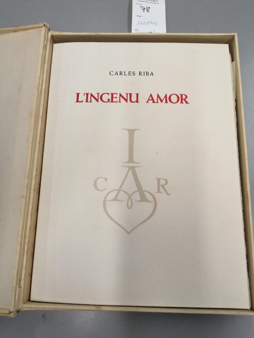 1948. LIBRO. (BIBLIOFILIA). RIBA, CARLES; OLLÉ I PINELL, ANT