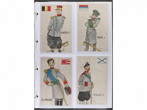 1915-1920. POSTALES. LOTE DE 2 ÁLBUMES CON MÁS DE 200 POSTAL