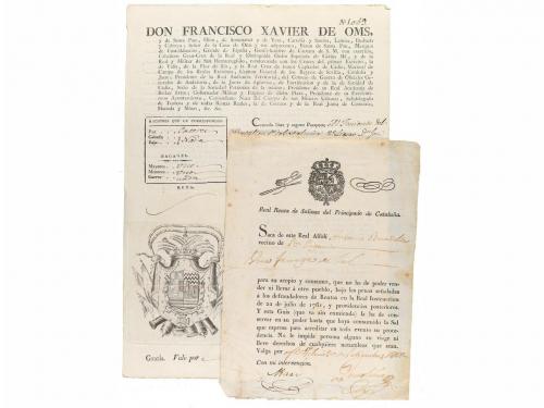 1801-1817. FOLLETOS. (SALVOCONDUCTOS). CONJUNTO DE 6 DOCUMEN