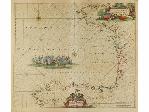 1700 ca. MAPA. (GALICIA-BIZKAIA). WITT, F. DE; VAN VRANCKRYC