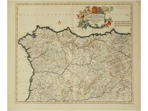1690 ca. MAPA. (GALICIA-BIZCAIA). WIT, F. DE:. REGNORUM CAST