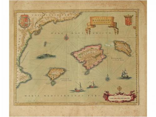 [1638]. MAPA. (BALEARES). [JANSSONIUS, JOANNES]:. INSULAE BA