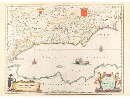 1640 ca. MAPA. (GRANADA-MURCIA). [BLAEU:]. GRANATA ET MURCIA
