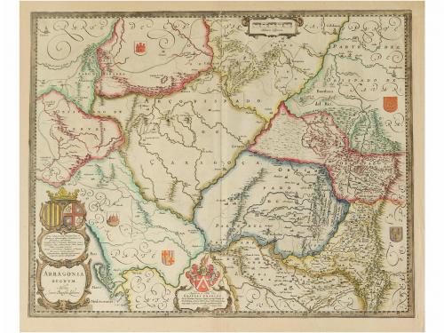1660 ca. MAPA. (ARAGÓN). BLAEU; LABANNA:. ARRAGONIA REGNUM:.