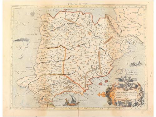1618 ca. MAPA. (PENINSULA IBÉRICA). HONDIUS, IODOCUS:. EUROP