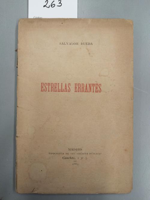 1889. LIBRO. (LITERATURA-PRIMERA EDICIÓN). RUEDA, SALVADOR:.