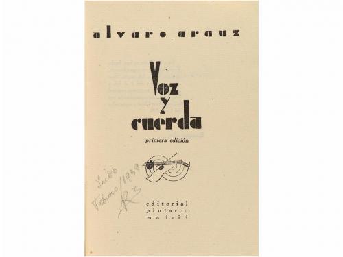 1935. LIBRO. (LITERATURA-PRIMERA EDICIÓN). ARAUZ, ÁLVARO:. V