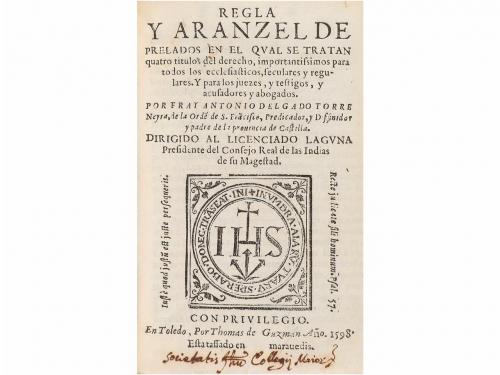 1598. LIBRO. (DERECHO CANÓNICO). DELGADO TORRE NEYRA, ANTONI