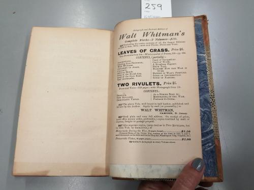 1876. LIBRO. (POESIA AMERICANA). WHITMAN, WALT:. LEAVES OF G