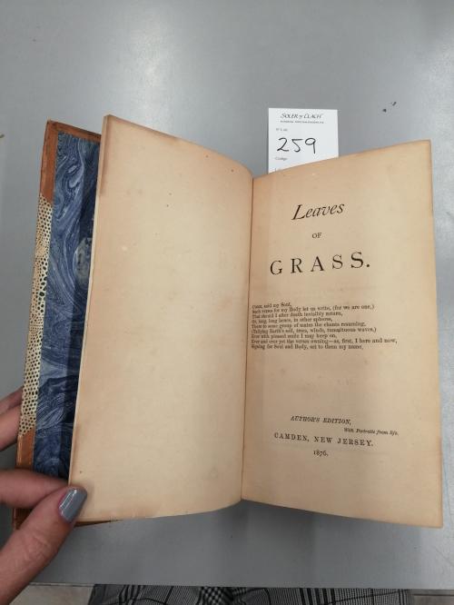 1876. LIBRO. (POESIA AMERICANA). WHITMAN, WALT:. LEAVES OF G