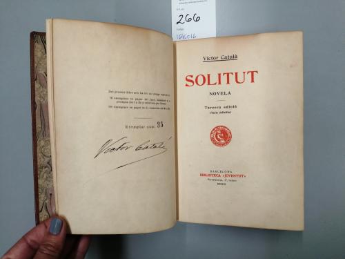 1909. LIBRO. (LITERATURA CATALANA). CATALÀ, VÍCTOR [ALBERT, 