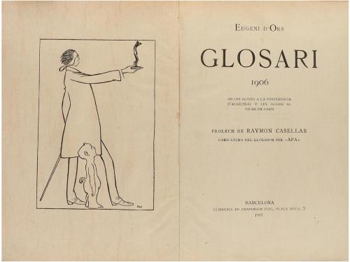 1907. LIBRO. (LITERATURA CATALANA). D'ORS, EUGENI:. GLOSARI 