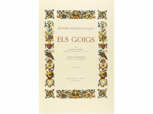 1950. LIBRO. (BIBLIOFILIA). AMADES, JOAN:. ELS GOIGS. Barcel