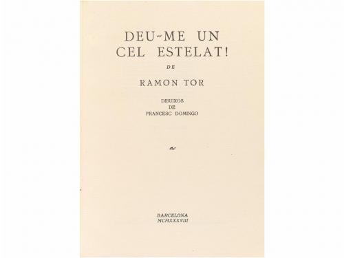 1938. LIBRO. (LITERATURA). TOR, RAMON:. DEU-ME UN CEL ESTELA