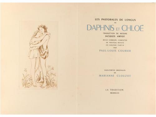 1947. LIBRO. (BIBLIOFIILIA). LONGUS; AMYOT, JACQUES (trad.:)