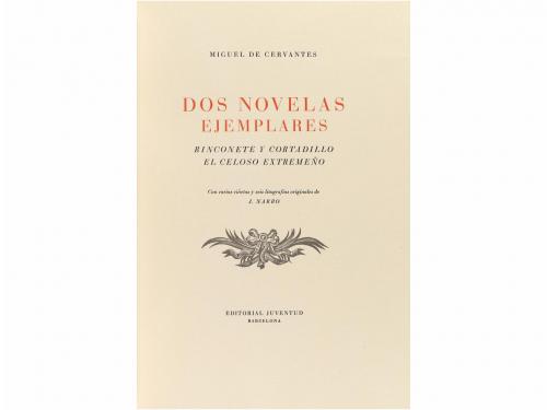 1949. LIBRO. (BIBLIOFILIA). CERVANTES, MIGUEL DE:. DOS NOVEL