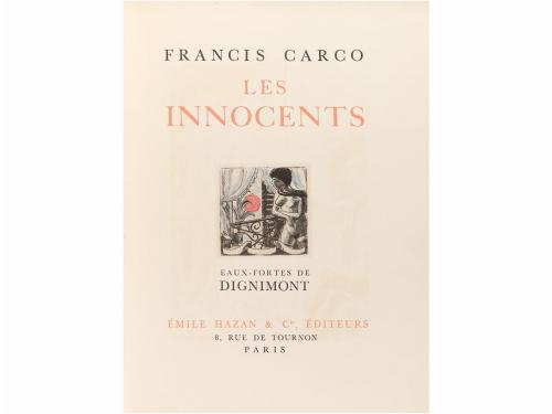 1930. LIBRO. (BIBLIOFILIA). CARCO, FRANCIS:. LES INNOCENTS. 