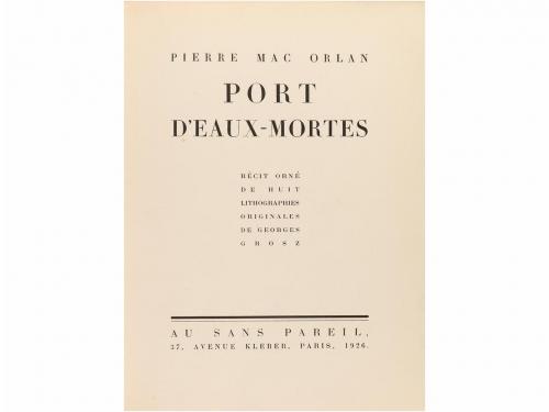 1926. LIBRO. (BIBLIOFILIA). MAC ORLAN, PIERRE:. PORT D'EAUX-