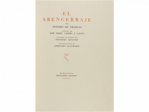 1946. LIBRO. (BIBLIOFILIA). VILLEGAS, ANTONIO DE:. EL ABENCE
