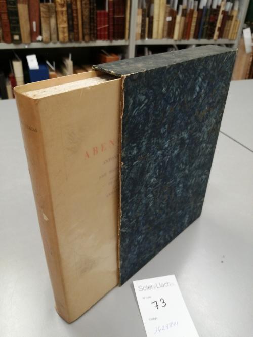 1946. LIBRO. (BIBLIOFILIA). VILLEGAS, ANTONIO DE:. EL ABENCE