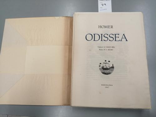 1948. LIBRO. (BIBLIOFILIA). HOMERO; RIBA, CARLES (Trad.):. L