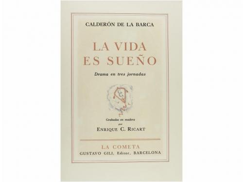 1933. LIBRO. (BIBLIOFILIA). BARCA, CALDERON DE LA:. LA VIDA 