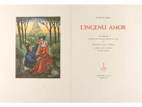 1924. LIBRO. (BIBLIOFILIA). RIBA, CARLES:. L'INGENU AMOR. Ba