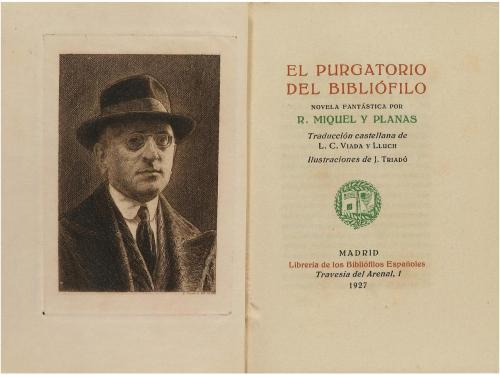 1927. LIBRO. (BIBLIOFILIA). MIQUEL Y PLANAS, RAMÓN:. 3 OBRAS