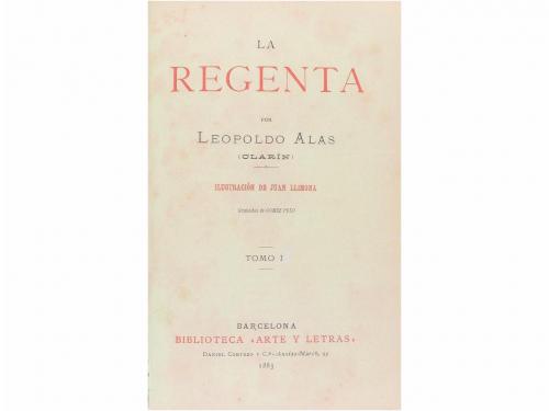 1884-1885. LIBRO. (LITERATURA ESPAÑOLA-PRIMERA EDICIÓN). ALA