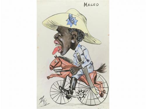 1898. ORIGINAL ARTÍSTICO. (SATÍRICO). 3 ORIGINALES ARTÍSTICO