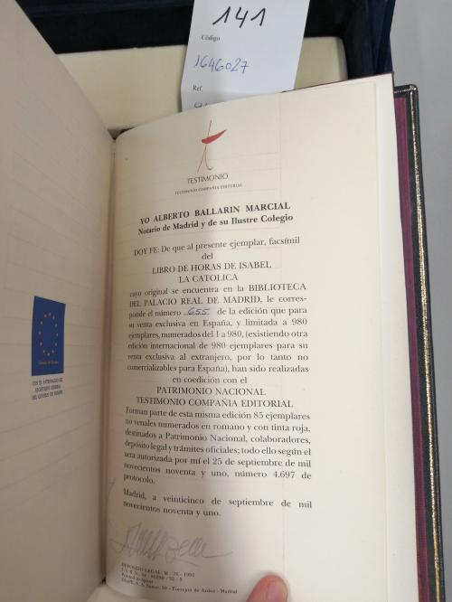 1991. LIBRO. (FACSÍMIL). LIBRO DE HORAS DE ISABEL LA CATÓLIC