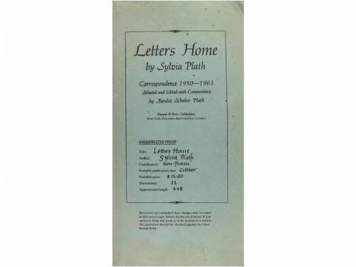 1975. LIBRO. (LITERATURA INGLESA). SCHOBER PLATH, AURELIA; P