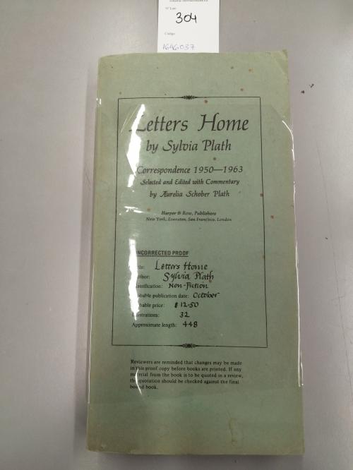 1975. LIBRO. (LITERATURA INGLESA). SCHOBER PLATH, AURELIA; P