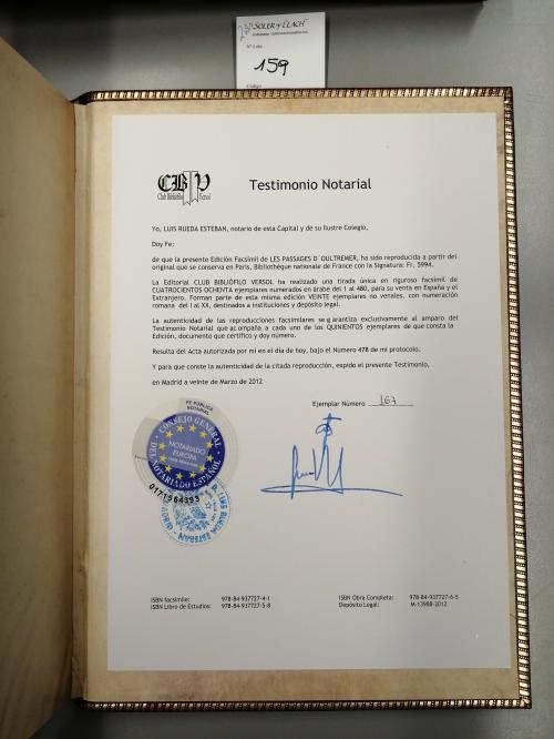 2012. LIBRO. (FACSÍMIL). LES PASSAGES D'OULTREMER. LA GRAN H