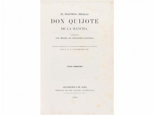 1863. LIBRO. (CERVANTINA). CERVANTES SAAVEDRA, MIGUEL DE:. D