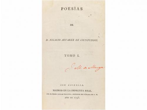 1798. LIBRO. (LITERATURA ESPAÑOLA). ALVAREZ DE CIENFUEGOS, N