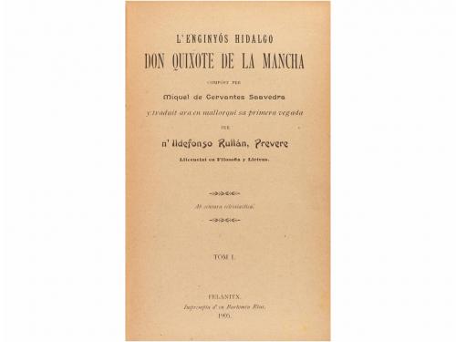 1905. LIBRO. (CERVANTINA). CERVANTES SAAVEDRA, MIQUEL DE:. L