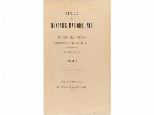1915-1929. LIBRO. (LITERATURA). RECÓ, JORDI DES (ANTONI Mº A